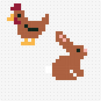 Huhn und Osterhase